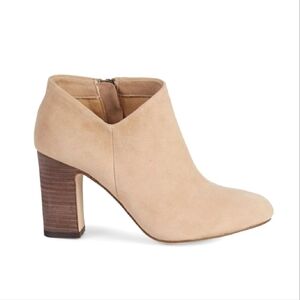 NWOB Splendid Neves Suede Stacked Heel Ankle Boots Size 8 Tan